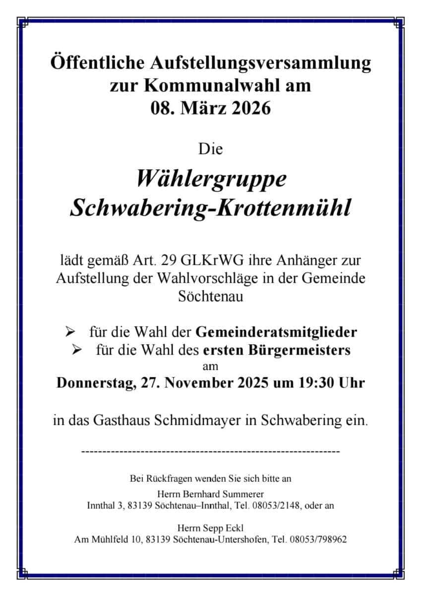Aufstellungsversammlung 2025_Schwabering